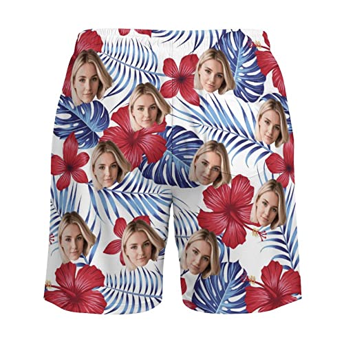 Custom Mens Swim Trunks Customized Design Your Own Short Personalized Board Short Beach Surf Swimsuits Photo Face Pet L3