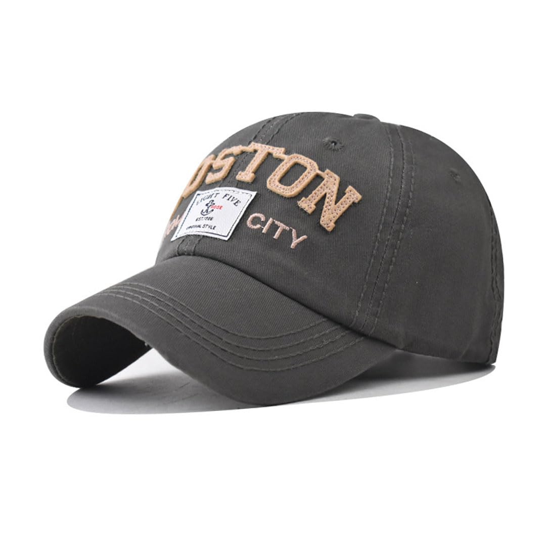 Urtaodfe Unisex Army Green Embroidered Boston Baseball Cap,Cotton Trucker Hat,Couple Duck Tongue Cap,Gift Giving (Cotton, )