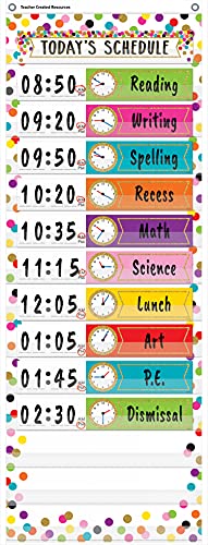 Tableau de poche 14 poches Confettis pour agenda journalier de 33 x 86 cm