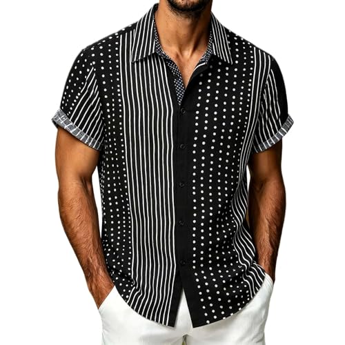 Camisa de Manga Corta con diseño Veraniego Ligera e Informal con gráfico de Temporada Top Transpirable de Mezcla para Uso Diario y Viajes