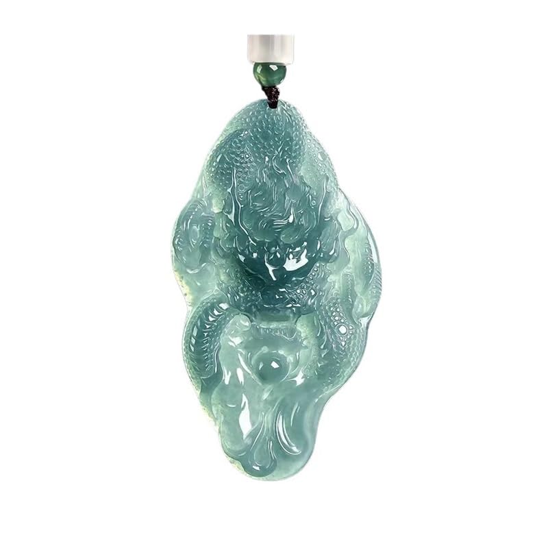 Pendentif dragon en jade véritable, collier bête mythique 50g idée cadeau de protection