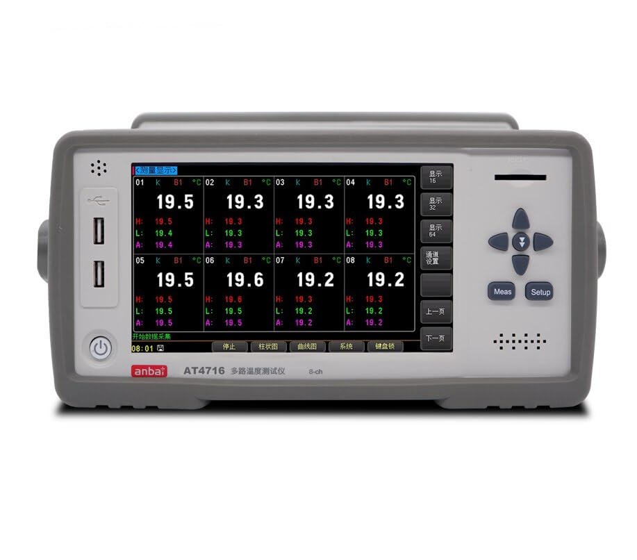 AT47XX 8-64CH Thermocouple Meter ±0.2°C Accurate Temperature Data Logger 350V Isolated Inputs for Industrial Process Monitoring and HVAC Applications