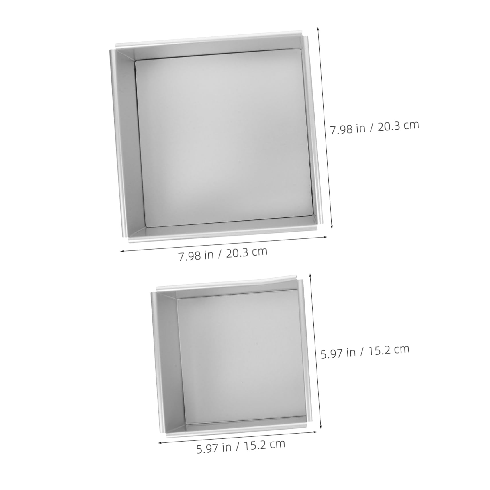 BRIGHTFUFU Alloy Non-stick Square Cake Chiffon Cake Baking Pan Easy to Clean Oven Safe