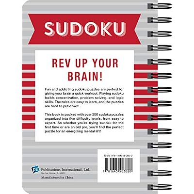 Brain Games - To Go - Sudoku (Red) Spiral-bound February 18, 2021