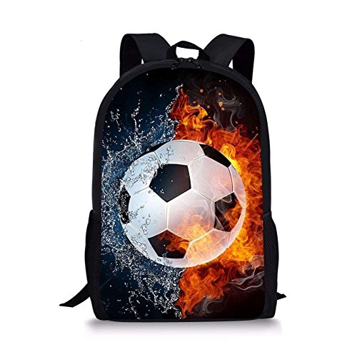 Coloranimal Boys Girls Backpack Knapsack Soccer Printed Travel Hunting Daypack