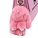 Precioso Conejo Colgante Suave Conejo Mullido Bunny Doll Coche Llavero Encanto Llavero Bolso Colgante Decoración Mejor Familias Amigos(Rosado 13cm)