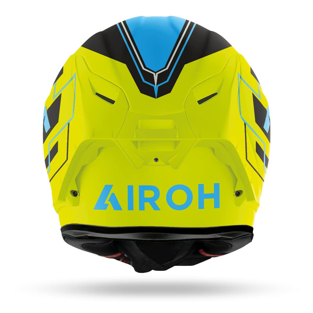 AIROH CASCO GP550 S CHALLENGE BLUE/YELLOW MATT L