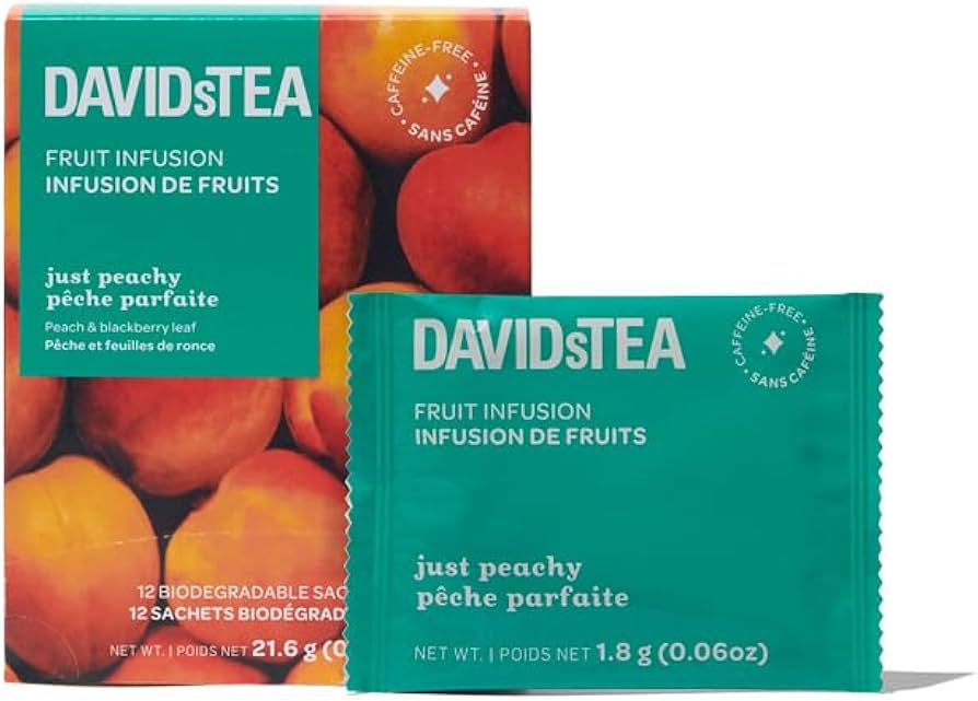 Amazon.com: DAVIDsTEA Just Peachy Herbal Tea, caffeine-free, 12