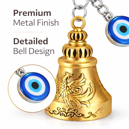 Image of AutokraftZ Blue and Silver Evil Eye Keychain for Bike /Car - Stylish, Protective & Anti-Rust Key Ring, Durable Design, Perfect for Riders & Drivers, Adds Unique Touch to Your Vehicle (Pack of 1)