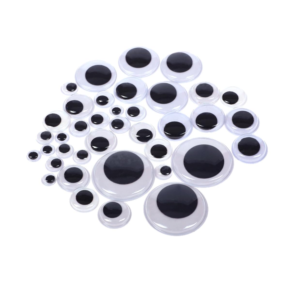 HOODANCOS 100pcs Eye Black Stickers Handmade Plastic Sticker Toys Interest Eye for Boys and Girls DIY Craft Projects