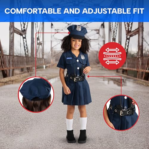 Disfraz de Oficial de Policía para Niñas miniatura 3
