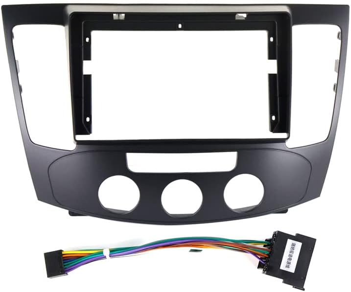 9'' Car Radio Stereo Dash Frame Fascia Bezel Panel w/Power Harness Cable Compatible for Hyundai Sonata NF 2008 09 10 Install Mount Kit