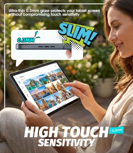 Image of Orzero (3 Pack Tempered Glass Screen Protector Compatible for TCL TAB 10 Gen 4 10.1 inch, Protector De Pantalla 9H High Definition Anti-Scratch Bubble-Free