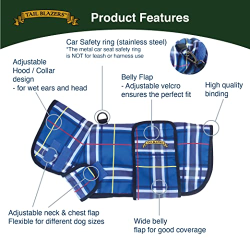 TAIL BLAZERS™ Premium Dog Drying Coat. Double Layer Microfibre Dry Robe with Car Safety D Ring. Towel Robe Pet Dryer Keep Dogs Dry and Warm. Camping and Beach Accessories. Machine Washable. M - Image 3