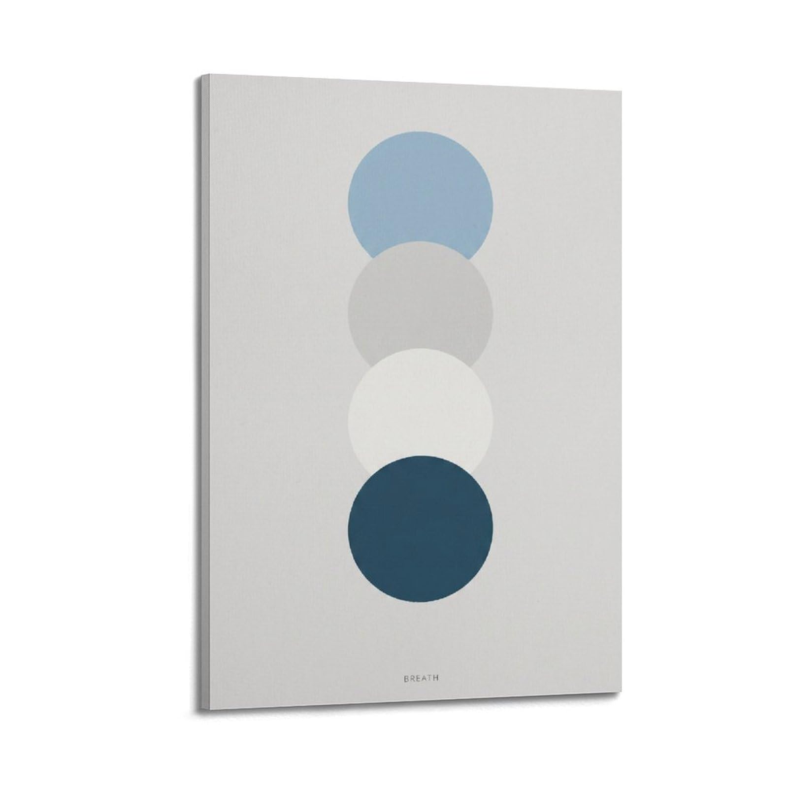 XKUGA Minimalist Zen Poster Breath Circles Calm Healing Meditation Modern Decorative Canvas Prints - Ideal Wall Art for Family, Man Cave, Game Room, Boys & Girls Bedroom 20x30inch(50x75cm)