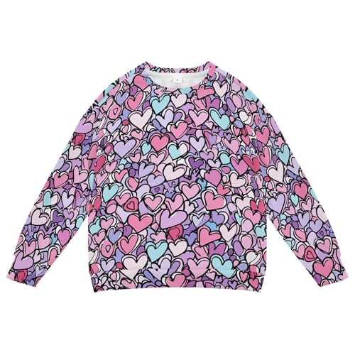 JUNZAN Cartoon Cute Love Hearts Little Boys Sweatshirts Hoodies Long Sleeve Sweatshirts for Boys Athletic 4T