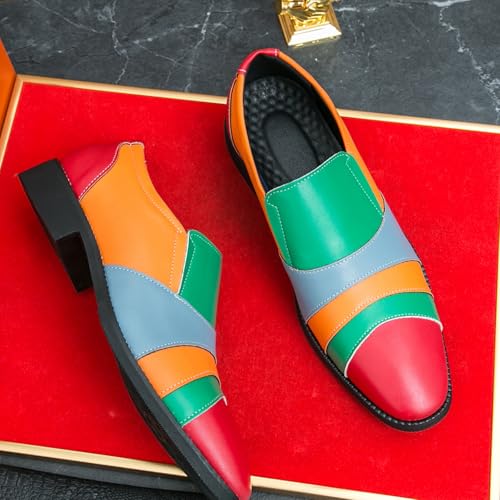 Men's Loafers Silp On Party Dress Casual Leather Color Penny Loafers Fashion Prom Shoes for Men3