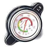 KIRO&SEEU High Pressure Radiator Cap with Temp Gauge 1.8 Bar Compatible with Hon-da CR125R CR250 CR500R CR80 CR85 CRF250L CRF450R TRX450R Rancher 420 TRX420