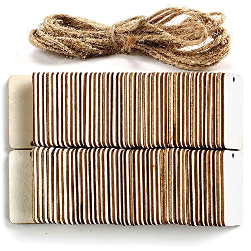 Hoomboom KM-300 120 Pcs Unfinished Wood Pieces Rectangle-Shaped thumb #5