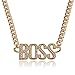 BABO Lude Macho Prolethen Hiphop Rapper Kette Necklace BOSS Strass Bling Bling