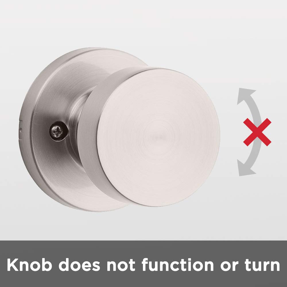 Kwikset Pismo Dummy Door Knob, Single Sided Handle For