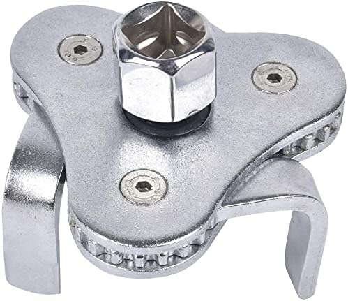 EASYUSE Adjustable Oil Filter Wrench,Filter Removal Tool, 3/8"&1/2 Square Drive Socket,3-Jaw Design,Universal Oil Filter Wrench