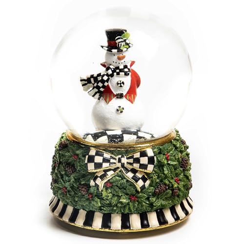 MACKENZIE-CHILDS Snow Globe, Christmas Decor for Living Room, Snowman