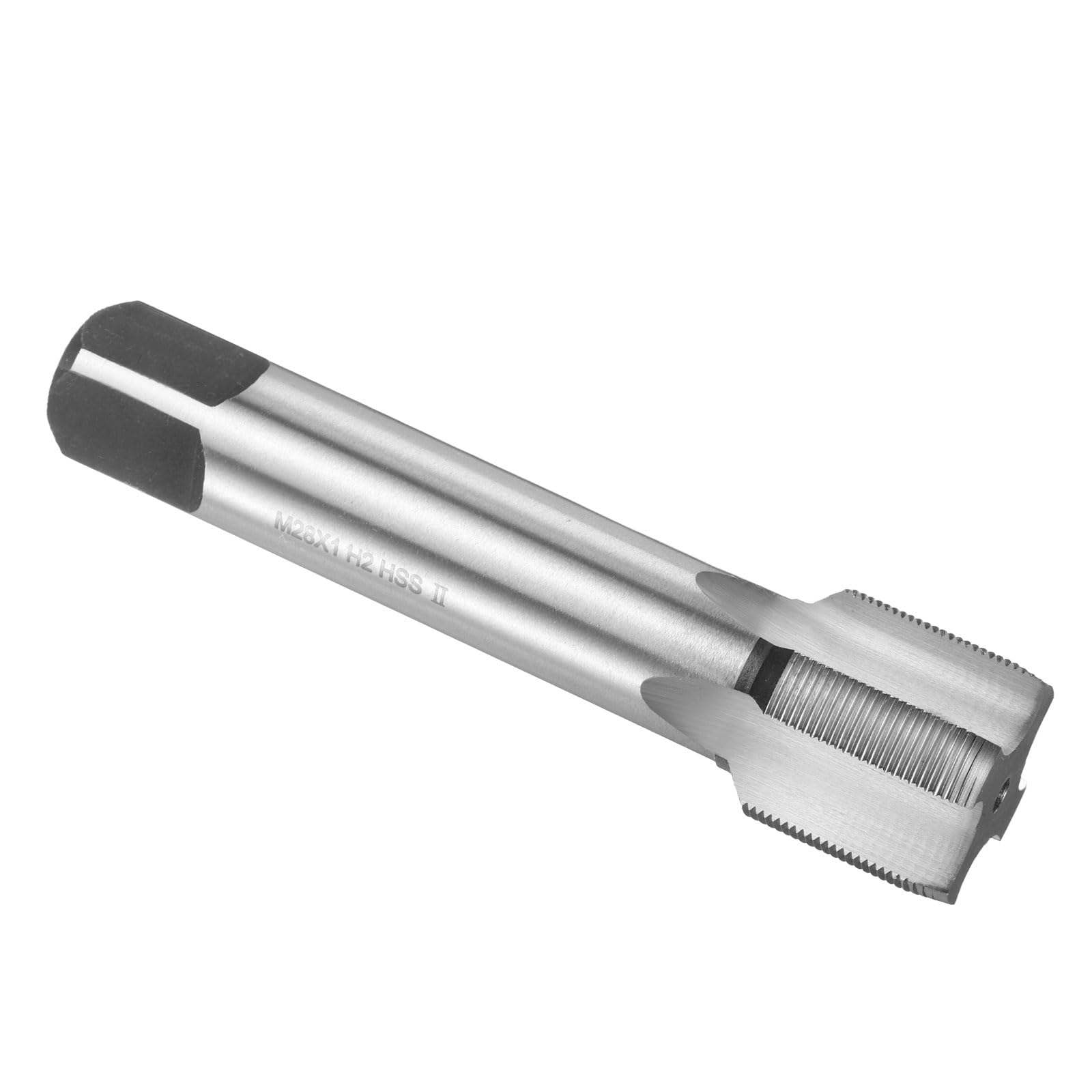 QUARKZMAN Macho de Roscar a Mano M28 x 1 H2 Roscado Métrico Tipo Cónico Machos de Roscar de Ranura Recta Herramienta de Roscado Acero Rápido HSS6542