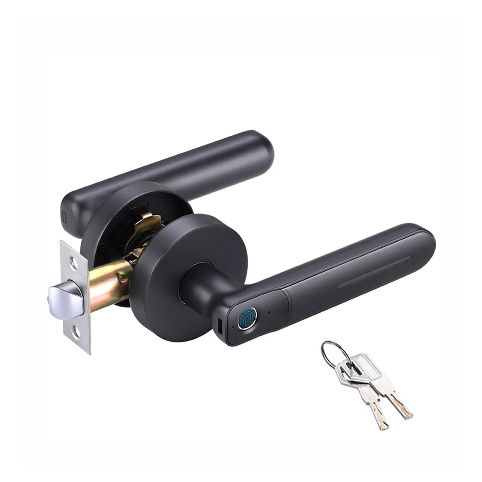 Serratura Smart TTLock APP Smart Finrprint Lock Serratura For Porta Biometrica Elettrica 20 Utenti Con Chiave For Interni Domestici Utilizzati Porta Casa Ufficio Appartamento(Silver TTLock)