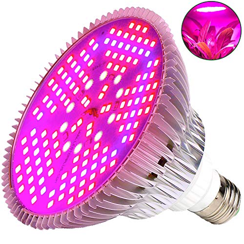 MILYN Lampe de Croissance pour Plantes, 100W Ampoule de Croissance E27 Spectre Comple Lumière Lamp Led Plant pour Serres Jardins Plantes D'Intérieur Semis, Croissance, Floraison et Fructification