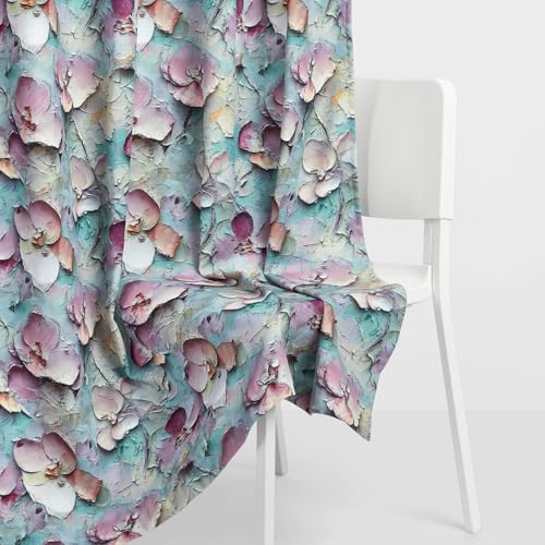 Image of haus & kinder Digital Printed Cotton Door Curtain 7 Feet Long Pack of 2 Door Curtains, 7 Feet Curtain for Door (Soft Impression, Multicolor 130x213 CM)