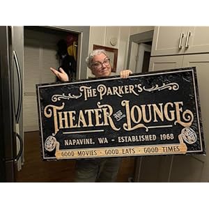 Tailored canvases theater sign custom movie theater decor unique home theater wall art personalized cinema room canvas stylish theater room decor ready to hang art  urban country home decor