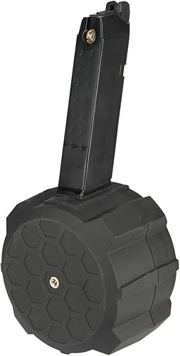 Miniatura 2 de GoldenBall & HFC 145 Revista de tambor redondo para pistolas de gas de la serie G (color negromarrón)