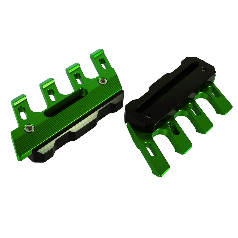 Protection Latérale d'aile Avant de Moto Curseurs de Garde-boue Protecteur de Fourche Inférieur pour S1000R/RR/XR pour Z750/Z800/Z900/Z1000 pour YZF-R1/R6/R15 V3/MT09/MT10 (Vert)