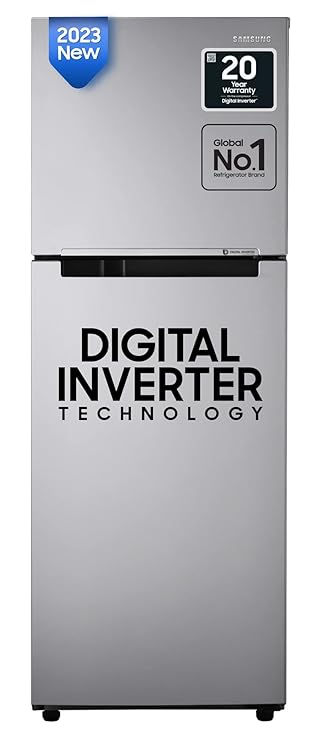 Samsung 236 L 2 Star Digital Inverter Frost Free Double Door Refrigerator (RT28C3032GS/HL, Gray Silver) at Rs. 22890