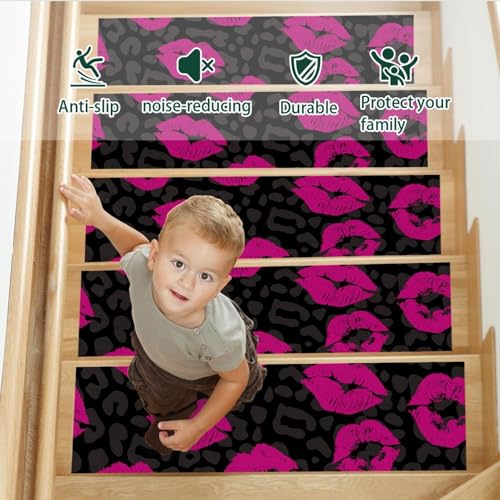 Alfombras para escaleras de madera de diseño elegante con acabado texturizado protector 4