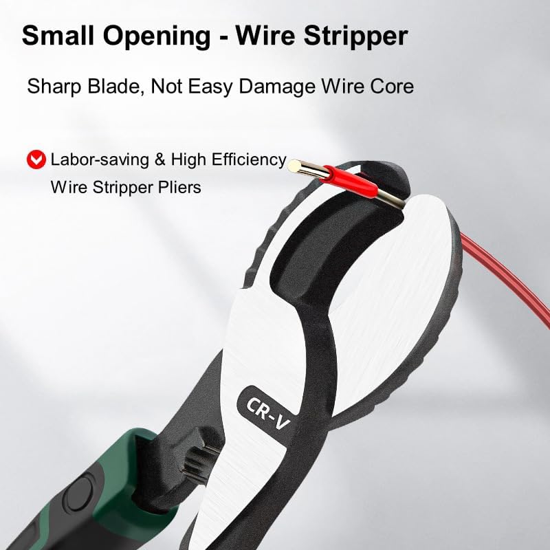 Wire Cutter Heavy Duty 8 Inch High Leverage Wire Cable Cutter Pliers Tool for Aluminum, Copper, Wire, Communications Cable