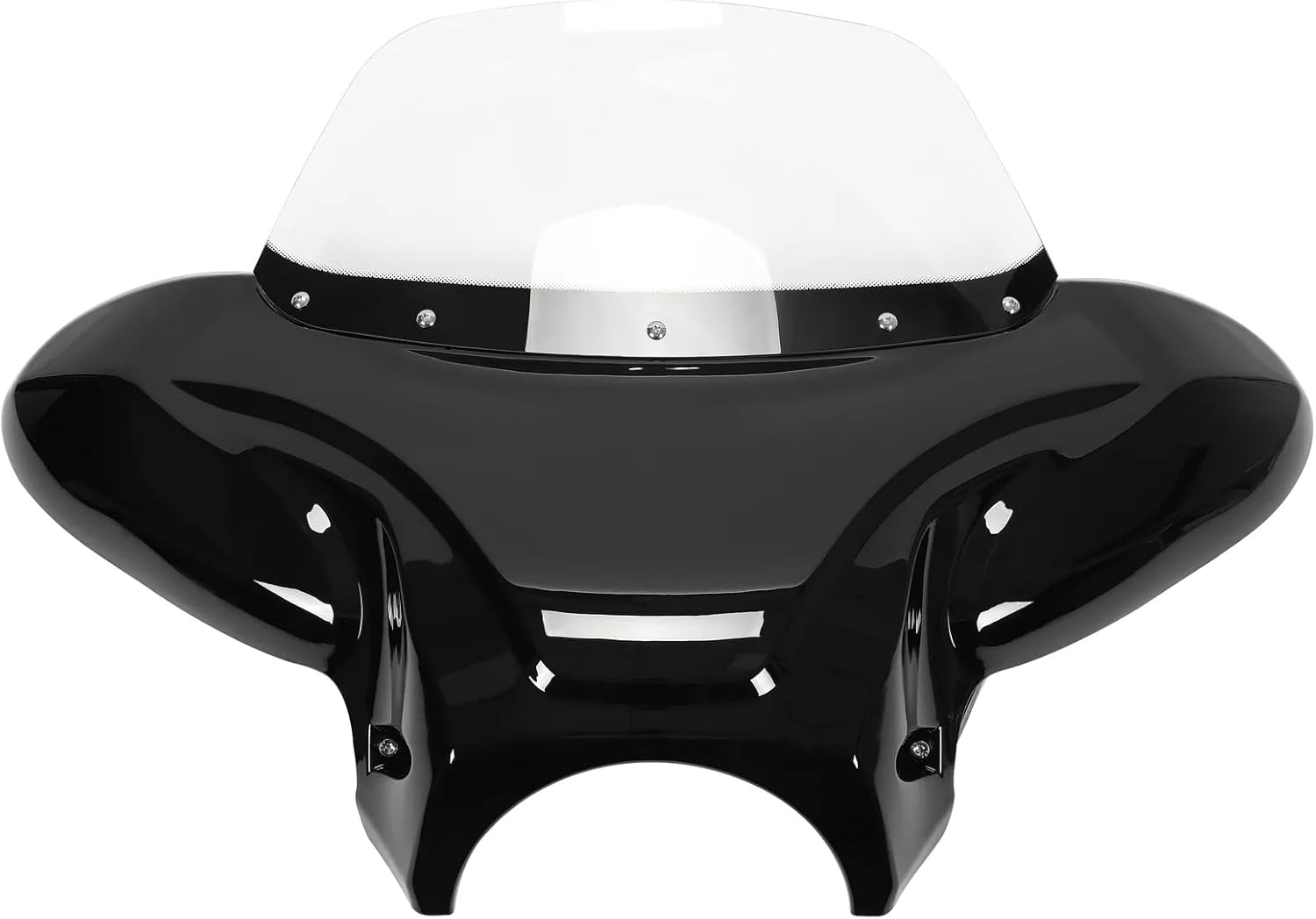 Universal Motorcycle Front Fairing Batwing Windshield w/Bracket For Harley Honda