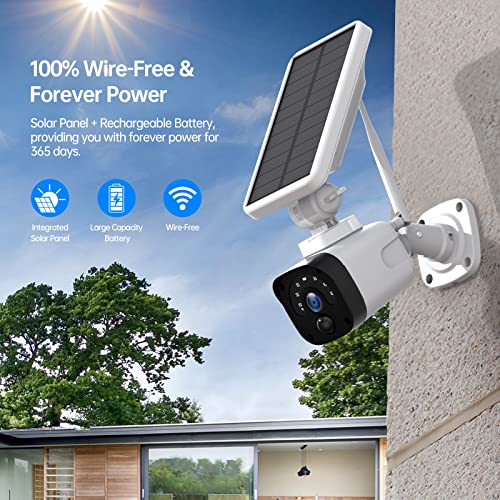Campsite 2.5K Wireless Solar Security Camera System with 2-Way Talk and Motion Detection
