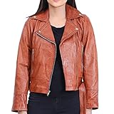 Photo Gallery tan crafts giacca in pelle da donna, giacca corta, 100% vera pelle di pecora, giacca da motociclista per look casual, abbigliamento da festa, stile 2 marrone, xs Photo Gallery tan crafts giacca in pelle da donna, giacca corta, 100% vera pelle di pecora, giacca da motociclista per look casual, abbigliamento da festa, stile 2 marrone, xs