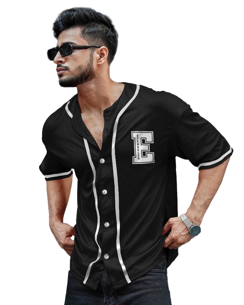 EYEBOGLERMens Cotton Blend Round Neck Half Sleeve Oversized Printed Tshirt || Loose fit Tshirt