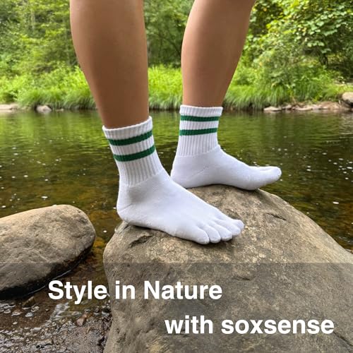 Toe Socks Crew Men and Women Athletic Running Premium Cotton Five Finger Socks Barefoot Socks Quarter4