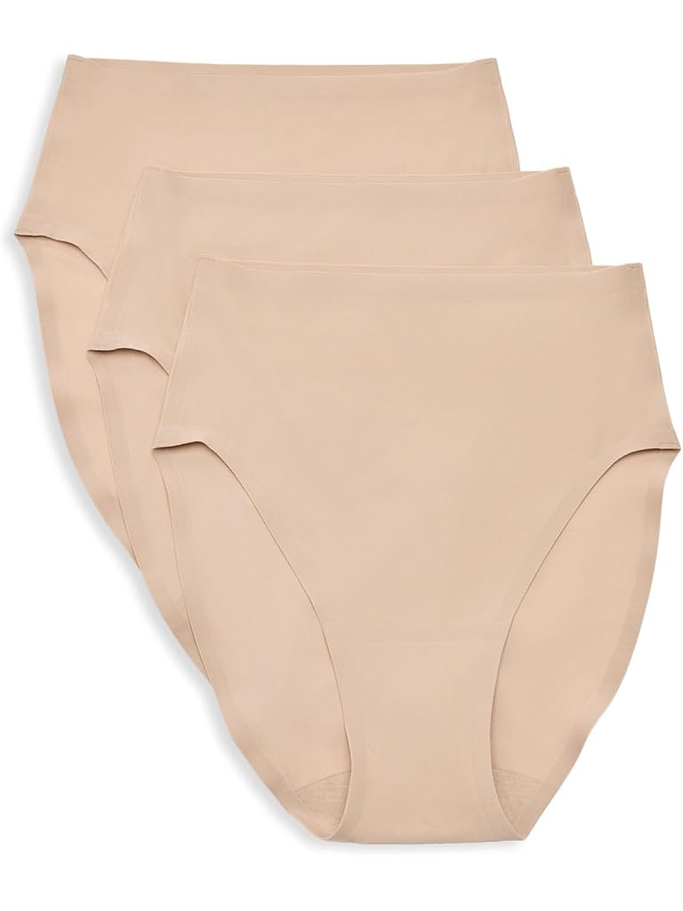Neutral Chantelle Soft Stretch High Cut Brief 3-Pack