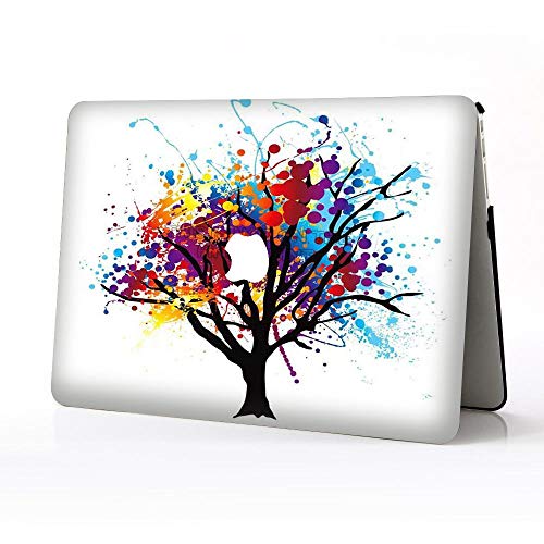 Laptop-Schutzhülle für MacBook Air 13 Zoll (33 cm), buntes Baummotiv 03, bedrucktes Muster, Hartplastik, Schutzhüllen, kompatibel mit MacBook