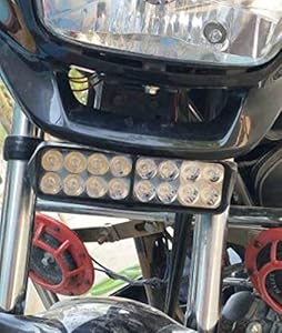 CAPE SHOPPERS Imported Universal 8 LED Fog Light Off/On Road Driving Work Lamp for Bike Cars and Motorcycle (16CM 16LED)