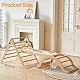 Giant bean 5-in-1 Montessori Kletterdreieck mit Kletterbogen und Rutsche, Holzdreieck für Kleinkinder ab 3+, Indoor Kletterspielzeug, Bunt, M