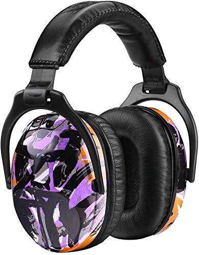 ZOHAN 030 Casque Anti Bruit Enfant Facilement Réglable Pliable, Protection Auditive confortable avec Sac de Transport, SNR 27dB pour l’Autisme, TDAH, Feux d’Artifice, Concert, (Graffiti Violet)