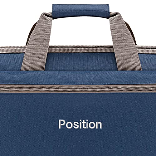 reisenthel allrounder L pocket - un sac type sacoche docteur avec 2 grands compartiments zippés à l'extérieur, grande ouverture à arceaux, 6 compartiments intérieurs, 2 poignées, en noir, Couleur:blau - Image 3