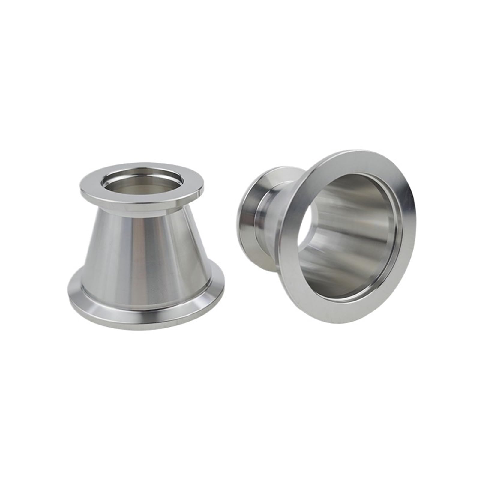 LEOTNNDQ 1pcs KF10 KF16 to KF25，KF40 to KF50 Vacuum Tri Clamp Reduer SUS304 Stainless Sanitary Vacuum Pipe Fitting Reducer Reducing Connector(KF16 to KF40)