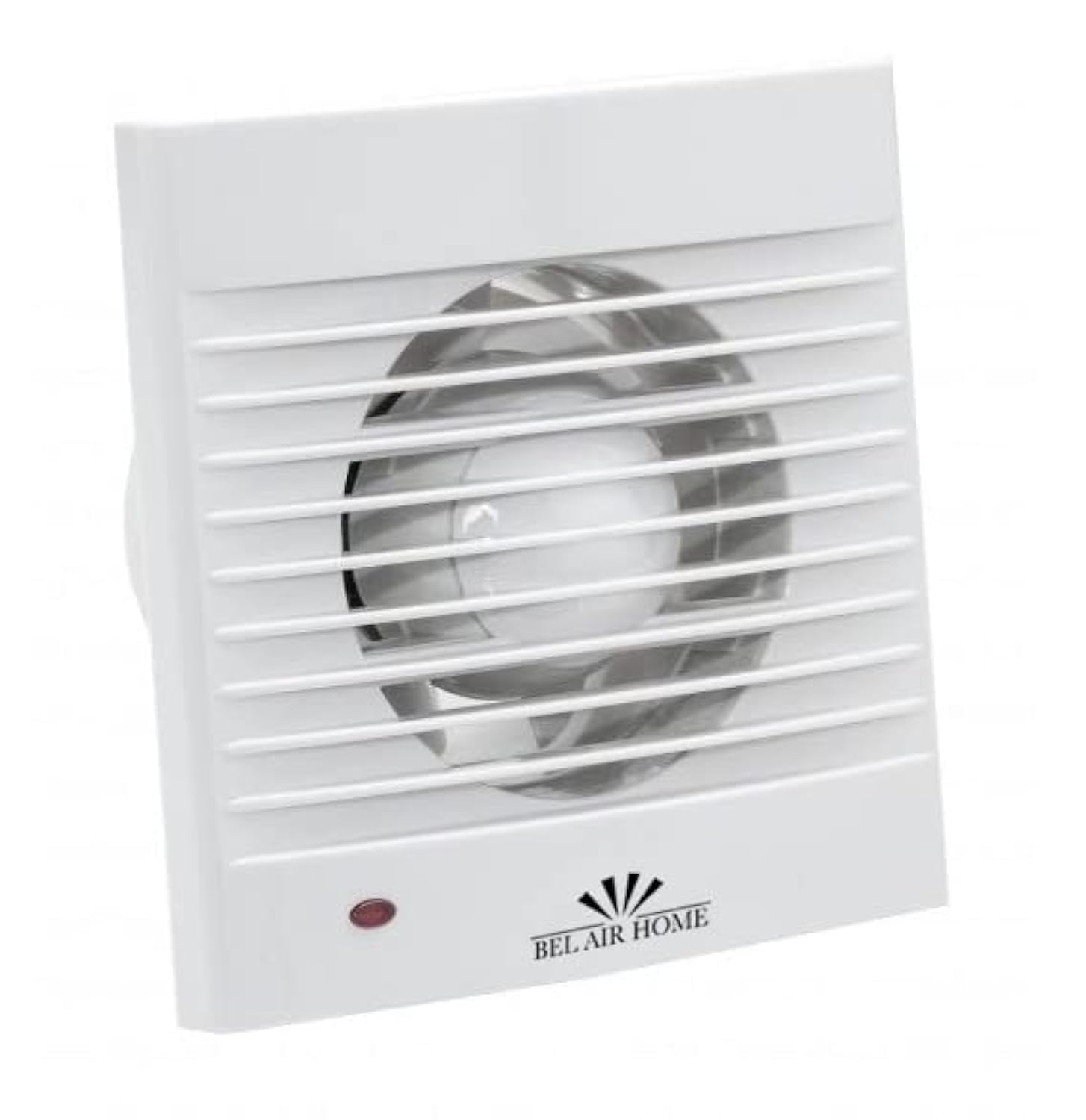 BEL AIR HOME - Bathroom Extractor Fan 15W - Gravana in White - Quiet and Powerful - Suitable for 100mm Mouth - Polycarbonate - 16x16x8.2cm - Air Flow 120m³/h